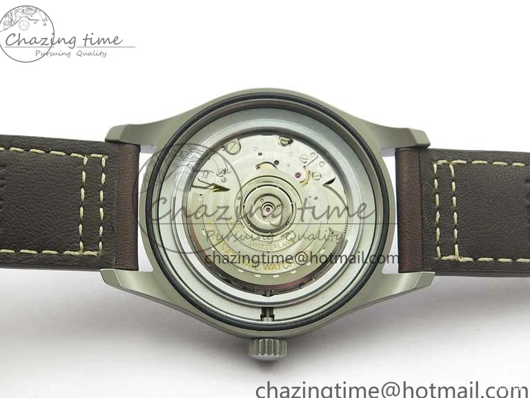 MIROTIME 0507 Mark XVIII IW327006 Titanium V7F 1:1 Best Edition Black Dial on Brown Leather Strap A Attractive 7080